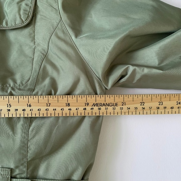 Barbour Amelia Moto Chore Green Khaki Jacket Coat Waterproof Fisherman Old Money - Picture 15 of 16